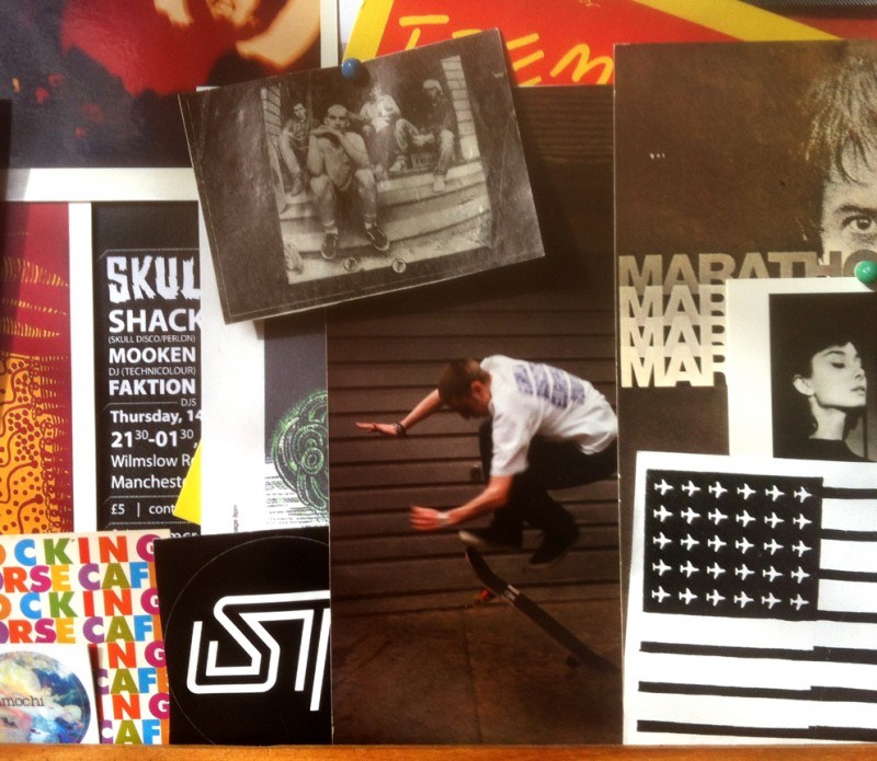 Jon K's kitchen pinboard - skate pic circa '92