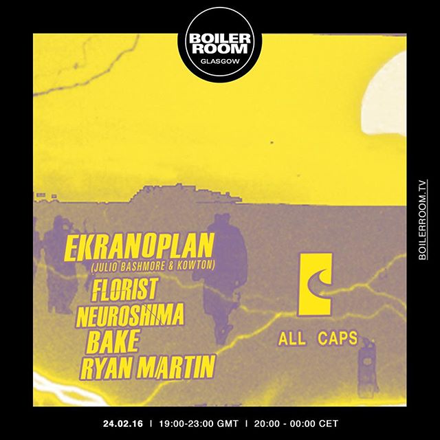 Next week we've got @boilerroomtv coming through for 5 years of All Caps with Julio Bashmore x Kowton, Neuroshima, Florist, @bakegla & Ryan Martin.